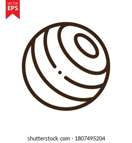 Pilates Ball line icon vector. Gym icon concept. Eps 10 vector illustration.