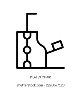 icono de la silla de pilates. Diseño De Estilo De Arte De Línea Aislado En Fondo Blanco