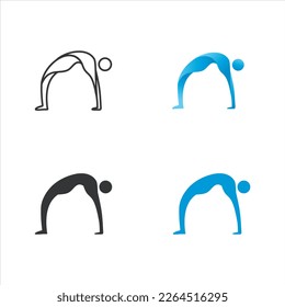 Pilates color vector illustration collection