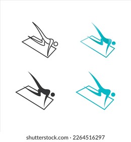 Pilates color vector illustration collection