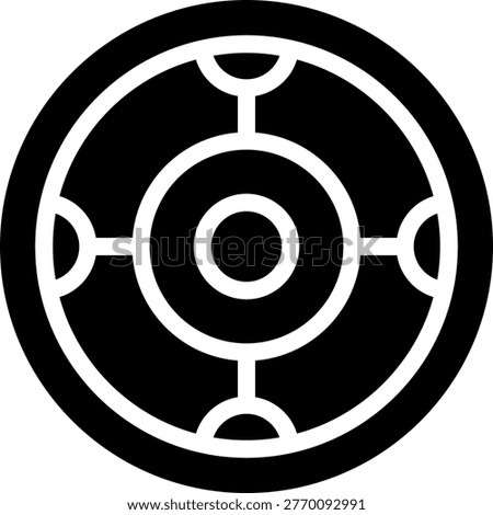 pilates disk glyph icon illustration vector
