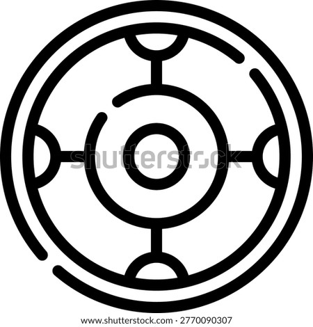 pilates disk line icon illustration vector