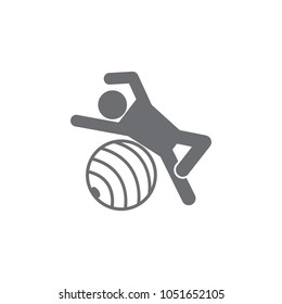 Pilates exercise icon. Simple element illustration. Pilates exercise symbol design template. Can be used for web and mobile on white background