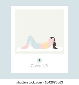 The Pilates Foundation for a mat session - Chest Lift Exercise