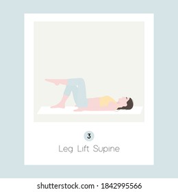 The Pilates Foundation for a mat session - Leg Lift Supine Exercise