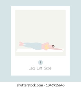 The Pilates Foundation for a mat session - leg lift side exercise