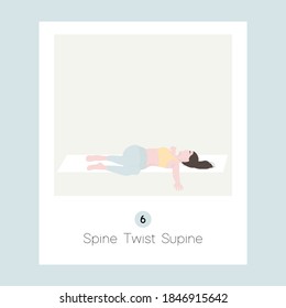 The Pilates Foundation for a mat session - spine twist supine exercise