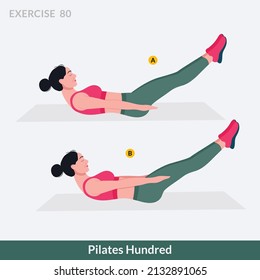 Ejercicio de Pilates H­Cien, gimnasia de entrenamiento para mujeres, aeróbic y ejercicios.