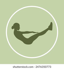 Pilates icon colorful background abstract trendy vector illustration design