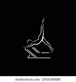 Icono de Pilates. Conveniente para el logotipo del negocio del gimnasio