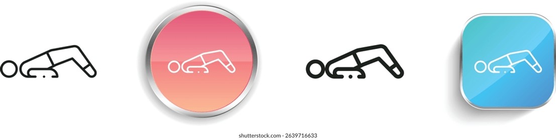 pilates icon. Thin Linear, Regular and Button Style Design Isolated On White Background