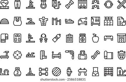 Pilates icons High-Quality Vector Icons Collection with Editable Stroke. Ideal for Professional and Creative Projects.