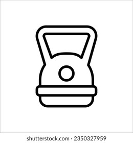 Pilates Kettlebell Outline Icon Vector Illustration