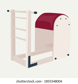 A pilates ladder barrel - a concept illustration of pilates equipment