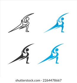 pilates line art color illustrations vector