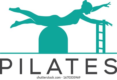 pilates logo for pilates school, pilates studio