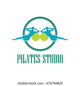 Pilates Logo Pilates School Studio Concept Stock Vector (Royalty Free ...