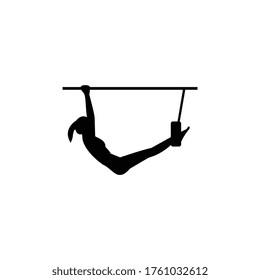 Pilates logo template design vector, fitness gymnastic