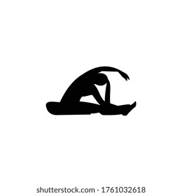 Pilates logo template design vector, fitness gymnastic