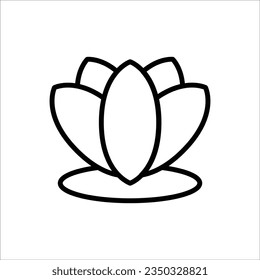 Pilates Lotus Outline Icon Vector Illustration