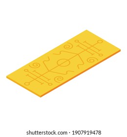 Pilates mat icon. Isometric of pilates mat vector icon for web design isolated on white background