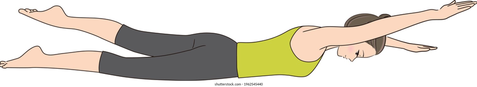 Posición de los pilares, ilustraciones de pose, natación