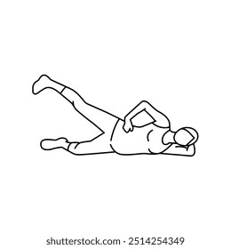 Pilates for pregnant women line icon. Exercises for pregnant. Vector isolated element. Editable stroke.