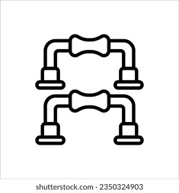 Pilates Push Up Bar Outline Icon Vector Illustration