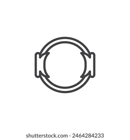 Pilates Ring line icon. linear style sign for mobile concept and web design. Flexible ring outline vector icon. Symbol, logo illustration. Vector graphics