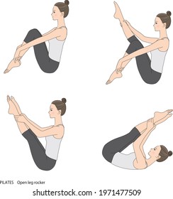 Pilates Sequence, Open Leg Rocker