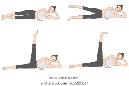 Pilates Sequence, Side Kick Up And Down