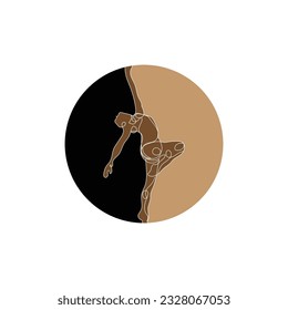 Pilates sitting pose logo icon symbol a calming yoga exercise that moves the whole body