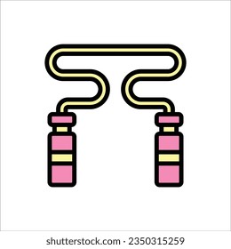 Pilates Skipping Rope Icon Vector Illustration