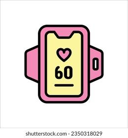 Pilates Smartband Icon Vector Illustration