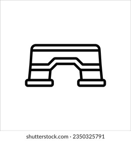 Pilates Step Outline Icon Vector Illustration