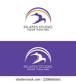 Ilustración vectorial con el logotipo de Pilates Studio 