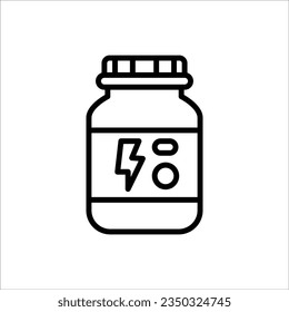 Pilates Vitamin Outline Icon Vector Illustration