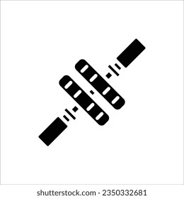 Pilates Rueda Relleno Icono Icono Ilustración