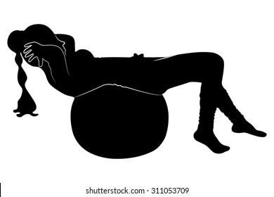 pilates woman stability ball gym fitness yoga