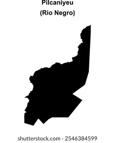 Pilcaniyeu department (Rio Negro) blank outline map