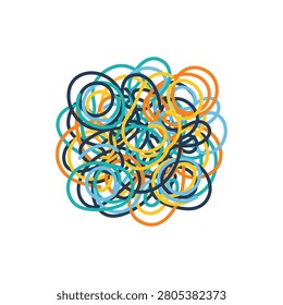 Pile of assorted colored rubber bands