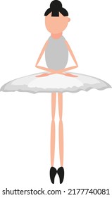 Pile ballet move, illustration, vector on a white background.