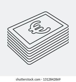 Pile of banknotes - Euro