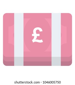 Pile of banknotes flat icon