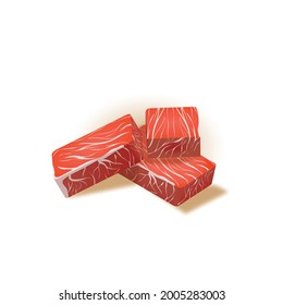 Pile Of Beef Cubes. Suitable For Any Business Related To Grilled Steak, Wagyu Beef, Fast Food Restaurants, Korean Food, Japanese, Chinese Food Or Any Other Business