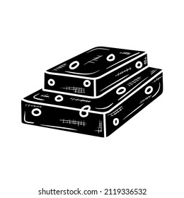 pile of big cube cheese glyph solid hand drawn doodle illustration vector logo icon