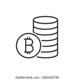 Pile of bitcoin coins icon