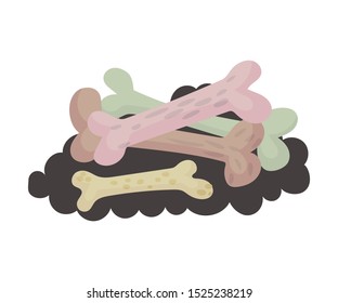 Pile of bonfires. Halloween object. Vector illustration.