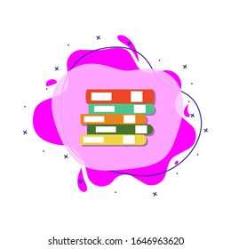 Pile of books colored icon. Simple color vector of education icons for ui and ux, website or mobile application