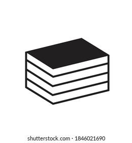 Pila de libros estudio estudio simple icono vector